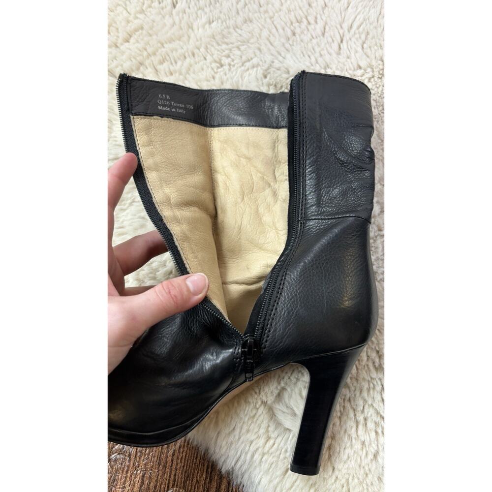 Vintage Coach Torre Black Leather Slouched Boot w/ Buckle Sz 6.5 - Picture 11 of 13